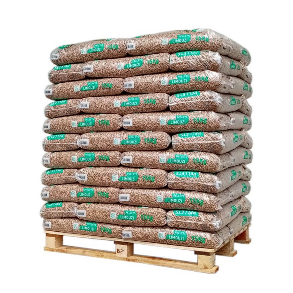 Limouzi-Pellets – Palette mit 66 Säcken à 15 kg